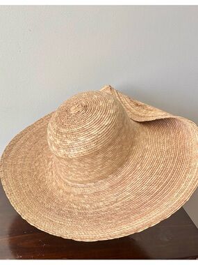 Brixton Wide Brim Summit Straw Sun Protection Fashion Floppy Hat - Tan